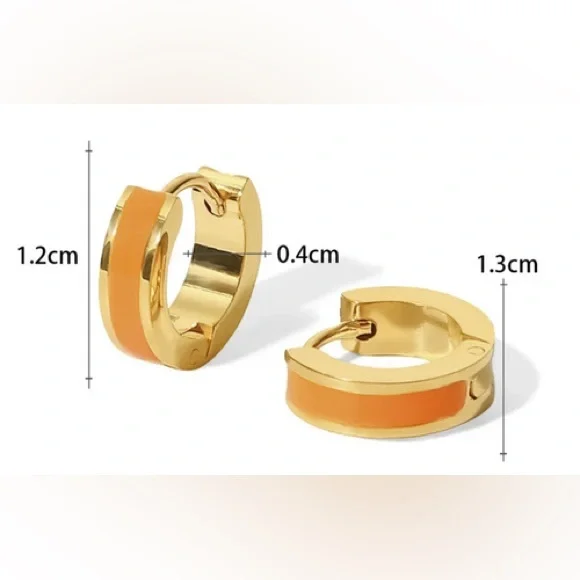 Elegant Gold-Plated Hoop Earrings Set - Picture 8 of 8